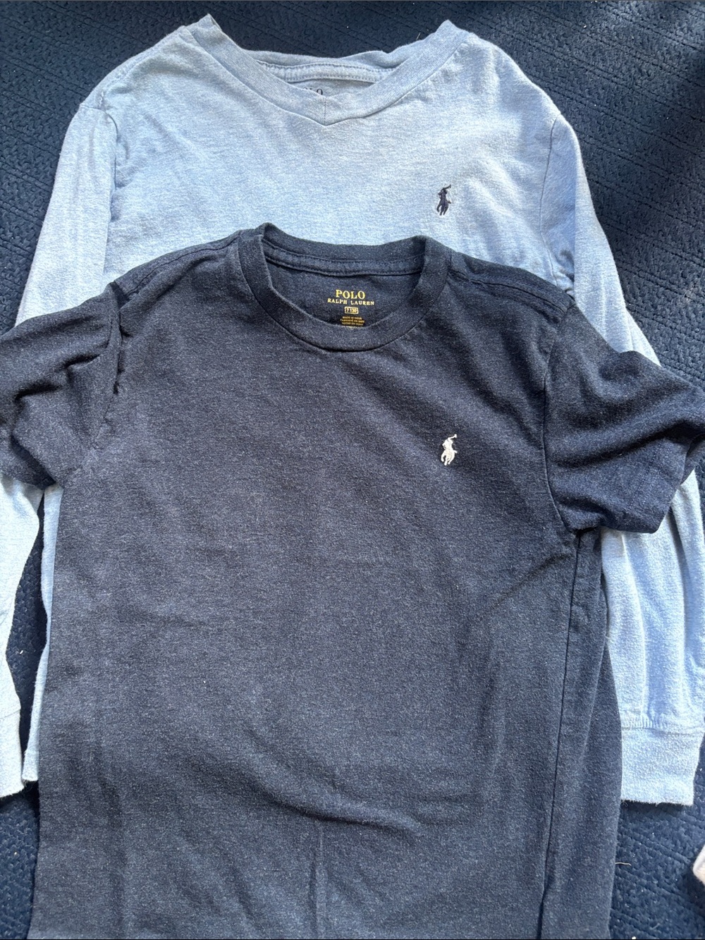 TWO Blue Polo Ralph Lauren Tees